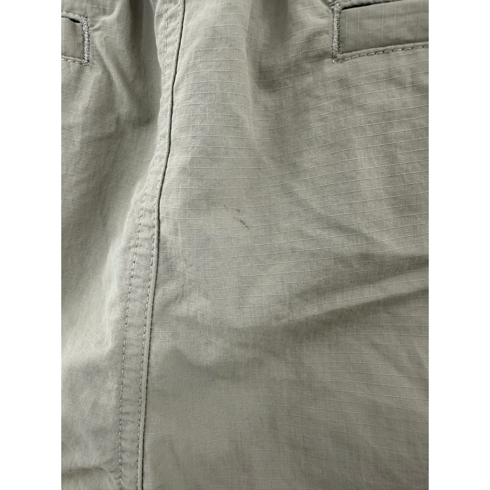 Eddie Bauer Mens Khaki Nylon Cargo Shorts Belted Flat Front Size L G - Picture 8 of 16